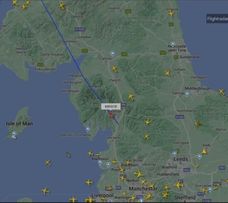 Queen's plane flew over region