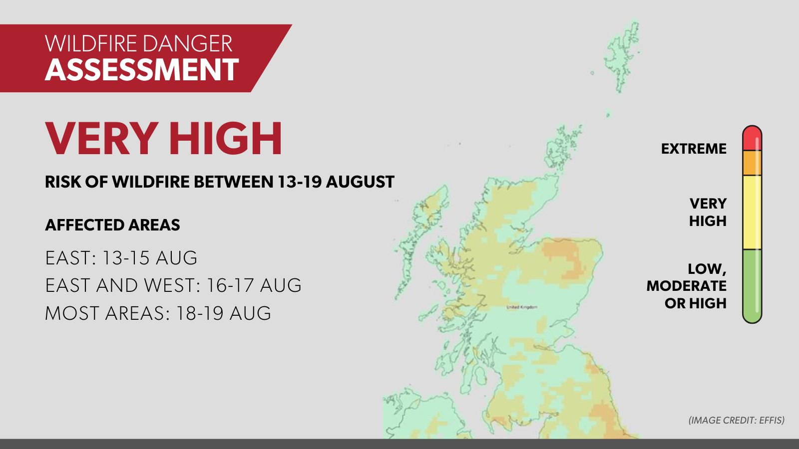 Wildfire warning for the week