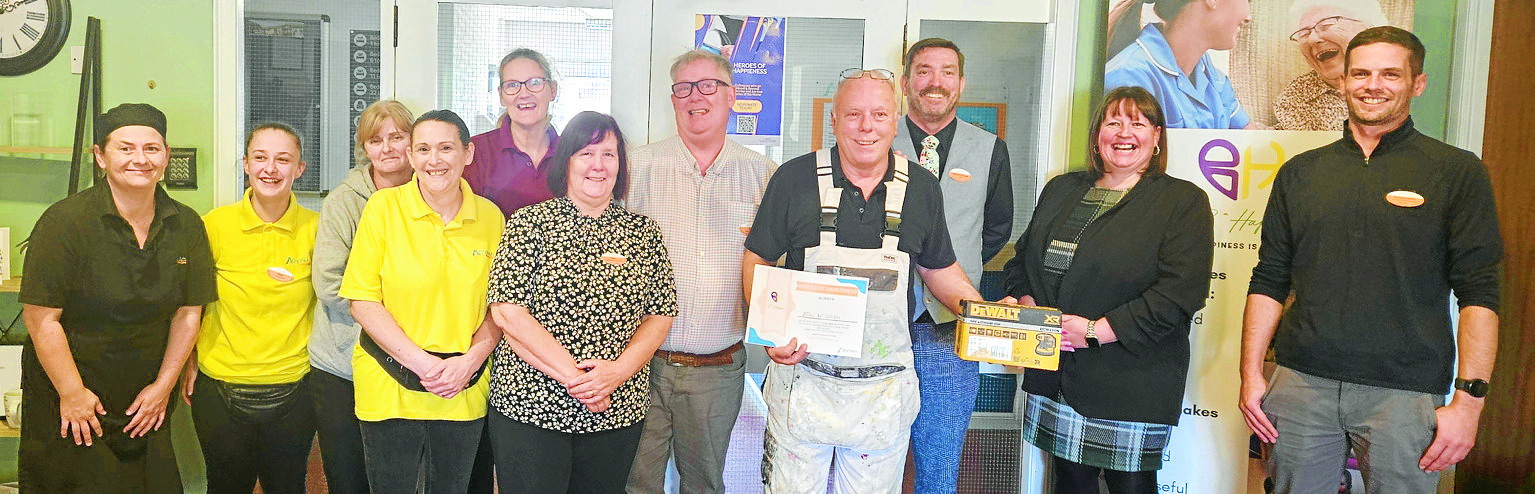 ‘Hero’ Billy scoops happy award for care home work