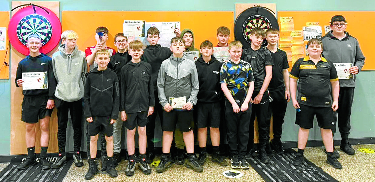 Dartathon players delighted at final total