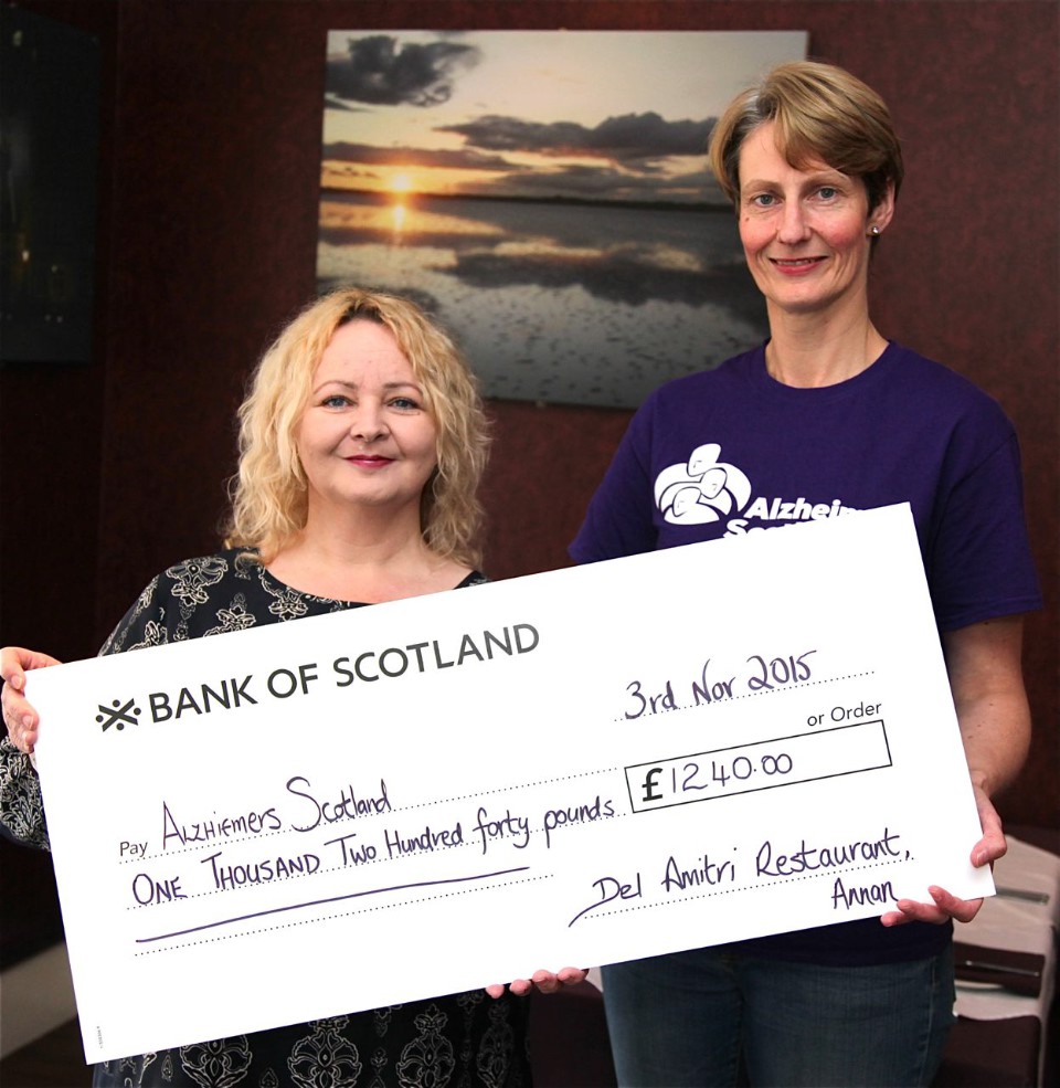 Restaurant boost for Alzheimer Scotland