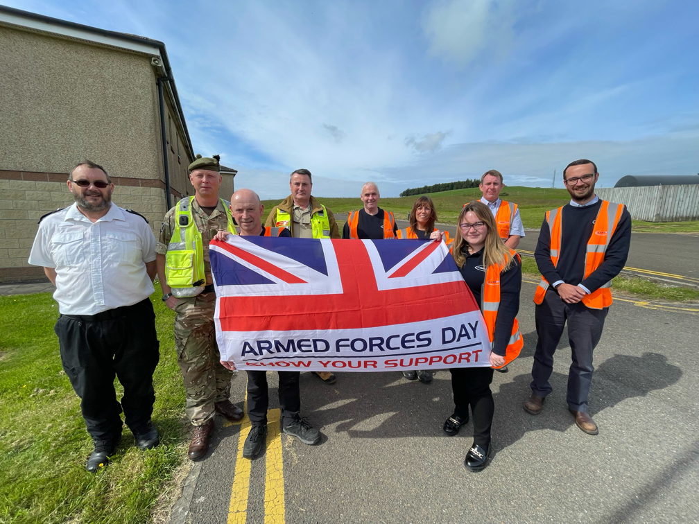 Flying the flag for the Armed Forces.