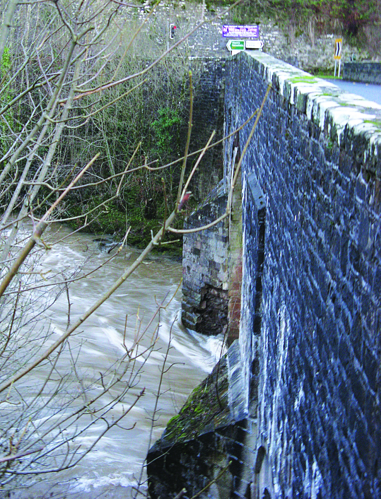 Checks on A7 storm damage bridge
