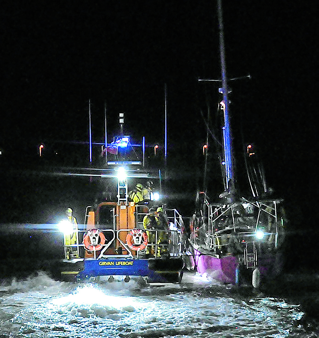 Crews battle gales to rescue yacht