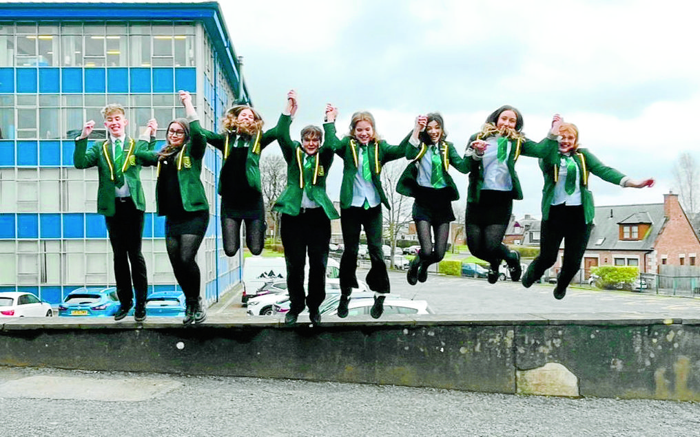 Jumping for joy