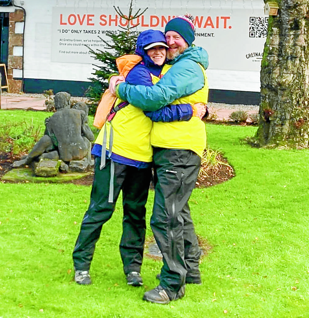 Wendy swaps walking boots for wedding gown