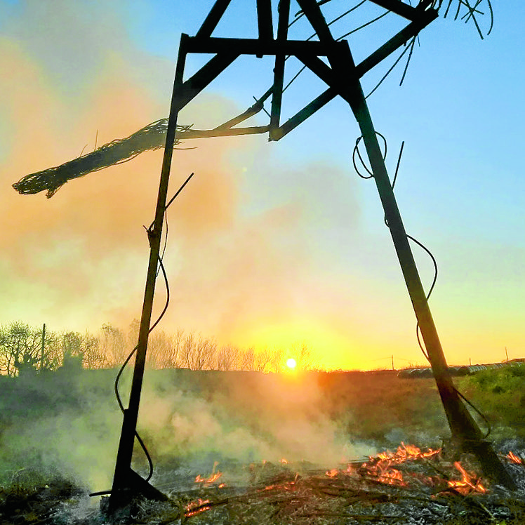Artwork turns to ash