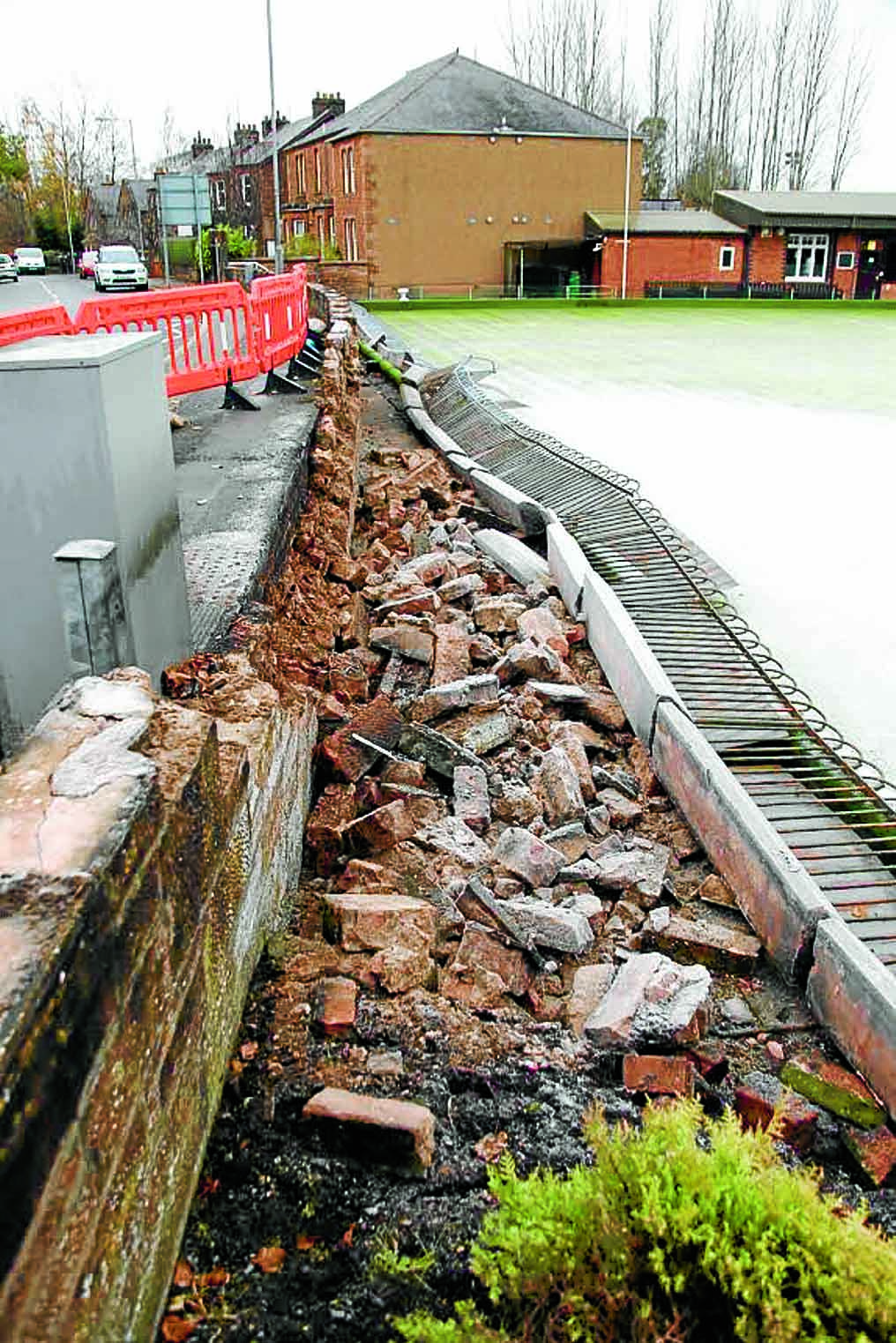 Bowling club headache after car hits wall