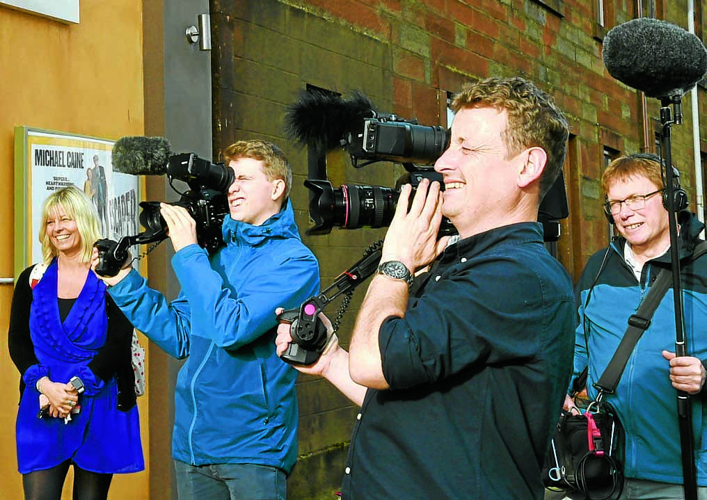 Cinema screens wedding wishes for groom
