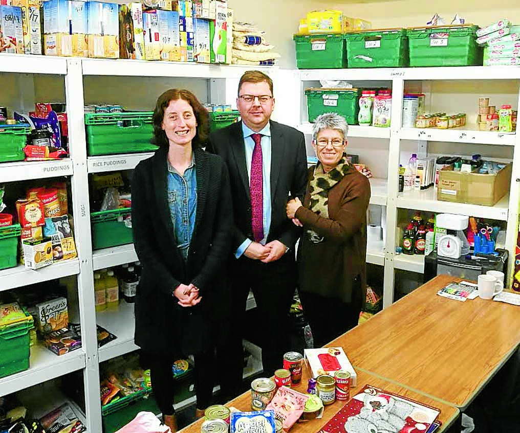 MSP in food bank festive visit