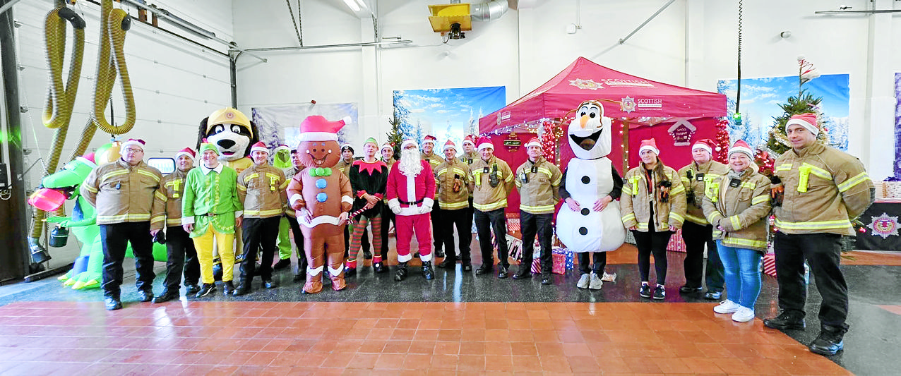 Fire station Christmas  drive-thru was a success