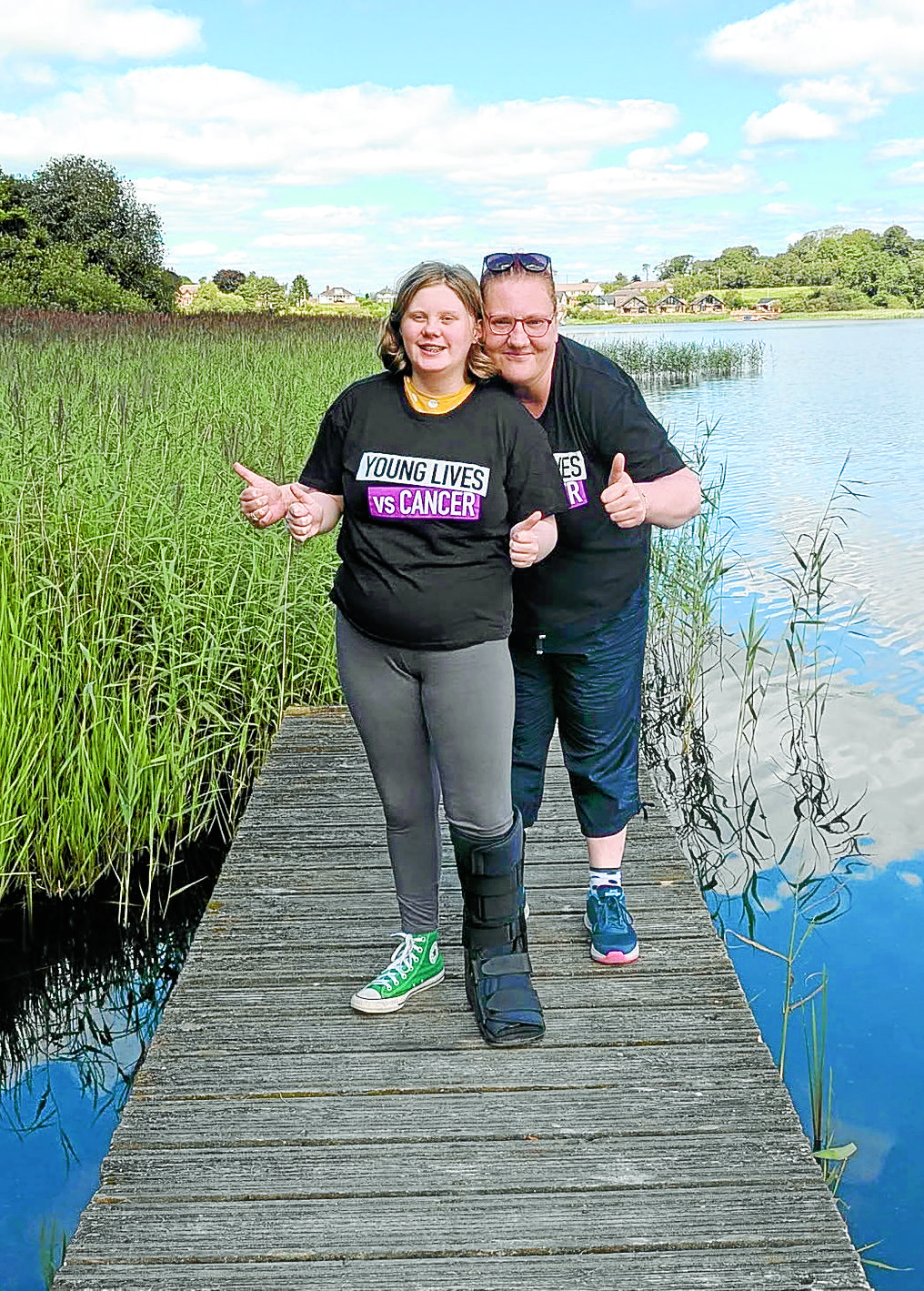 Broken bone not stopping young fundraiser