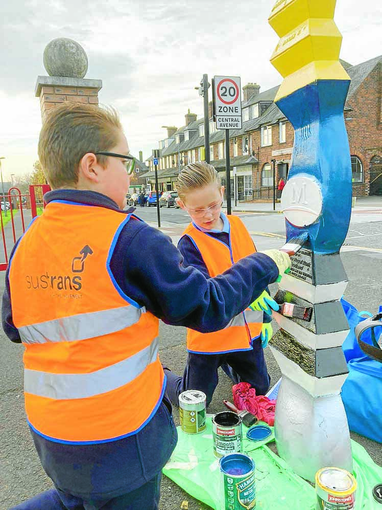 Gretna Milepost gets a makeover