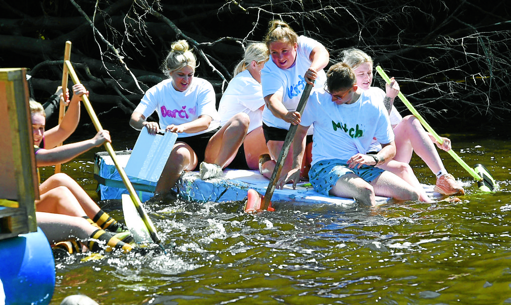 Raft race action