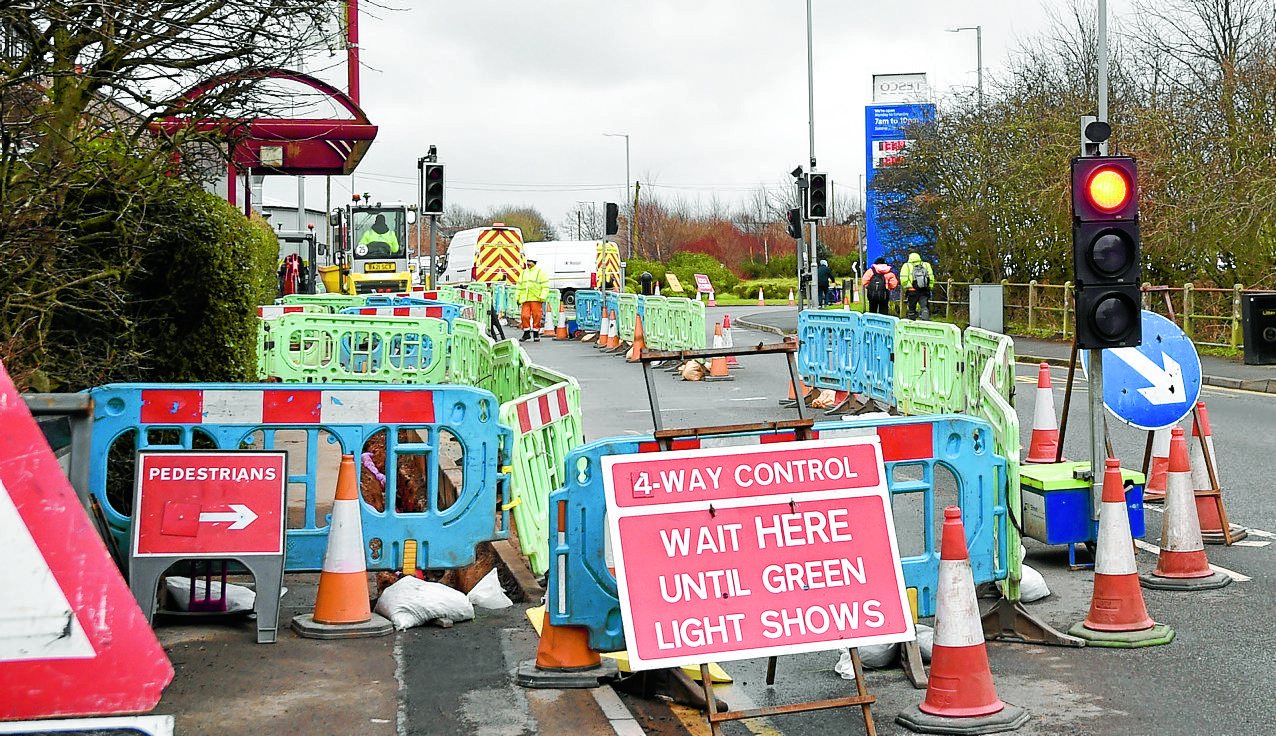 Town roadworks ongoing