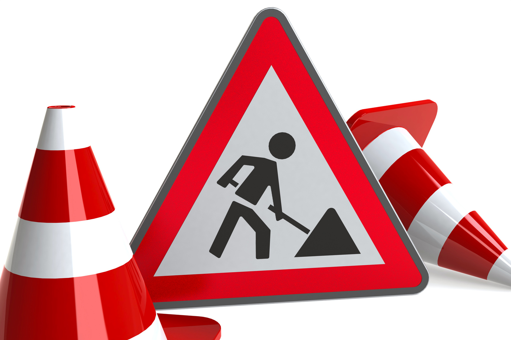Road works warning