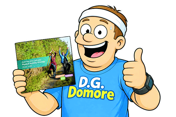 Cartoon character on mission to make region more active