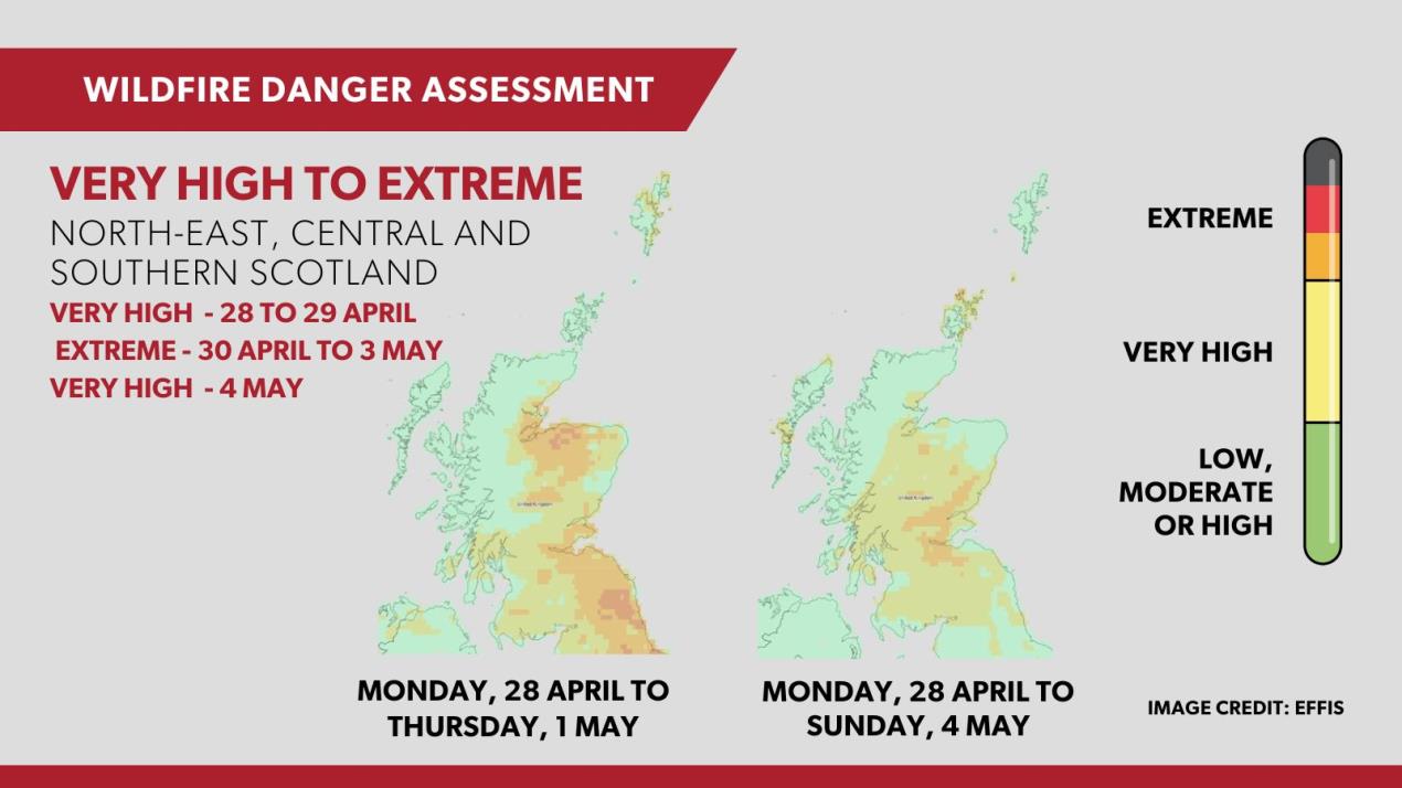'Very high' wildfire risk for region